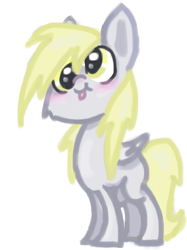 Size: 865x1156 | Tagged: safe, artist:ehherinn, derpy hooves, pegasus, pony, cute, female, mare, solo, tongue out