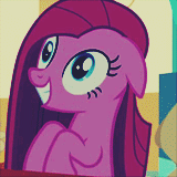 Size: 160x160 | Tagged: safe, edit, edited screencap, screencap, pinkie pie, earth pony, pony, party of one, animated, contemplating insanity, cropped, insanity, insanity face, pinkamena diane pie, solo