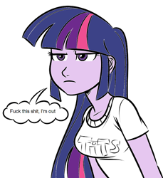 Size: 492x536 | Tagged: safe, artist:megasweet, derpibooru import, twilight sparkle, ask futashy, humanized, reaction image, vulgar