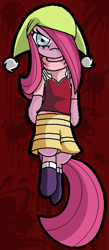 Size: 255x583 | Tagged: safe, artist:grahamhoney907, pinkie pie, pony, bipedal, crossover, elfen lied, lucy, pinkamena diane pie