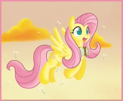 Size: 3832x3144 | Tagged: safe, artist:hidden-cat, fluttershy, pegasus, pony, female, mare, pink mane, solo, yellow coat