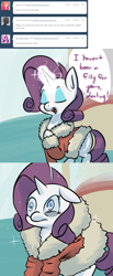 Size: 992x2416 | Tagged: safe, rarity, pony, unicorn, ask, female, horn, mare, solo, transformingrarityresponds, tumblr