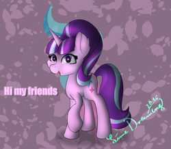 Size: 1373x1198 | Tagged: safe, artist:limedreaming, starlight glimmer, pony, unicorn, cutie mark, raised hoof, solo