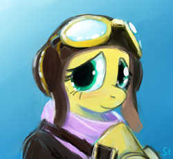 Size: 2500x2300 | Tagged: safe, artist:gordonfreeguy, fluttershy, pegasus, pony, 30 minute art challenge, female, goggles, mare