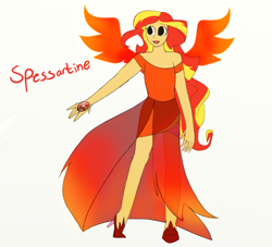 Size: 788x715 | Tagged: safe, artist:amber flicker, sunset shimmer, human, crossover, gemsona, humanized, solo, steven universe