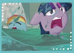 Size: 3576x2575 | Tagged: safe, derpibooru import, screencap, rainbow dash, twilight sparkle, twilight sparkle (alicorn), alicorn, pegasus, pony, my little pony: the movie, water