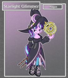 Size: 1688x1950 | Tagged: safe, artist:brownie-bytes, starlight glimmer, anthro, unguligrade anthro, crossover, final fantasy, magus, solo