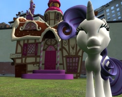 Size: 900x720 | Tagged: safe, artist:diddy92, rarity, pony, unicorn, 3d, gmod, sugarcube corner