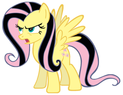 Size: 4950x3825 | Tagged: safe, artist:rainbowdash89, fluttershy, emoshy, recolor, simple background, transparent background, vector