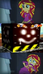 Size: 908x1530 | Tagged: safe, sunset shimmer, equestria girls, exploitable meme, nintendo, sunset screamer, super mario 64, tox box