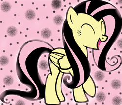 Size: 900x774 | Tagged: safe, artist:ponita120, fluttershy, pegasus, pony, emoshy, female, mare, pink mane, yellow coat