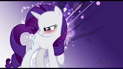 Size: 1920x1080 | Tagged: safe, artist:shadowofsephiroth, rarity, pony, unicorn, embarrassed, vector, wallpaper