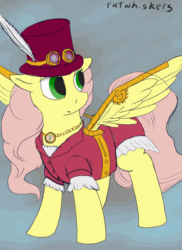 Size: 850x1169 | Tagged: safe, artist:ratwhiskers, fluttershy, pegasus, pony, 30 minute art challenge, female, mare, steampunk