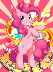 Size: 750x1002 | Tagged: safe, artist:syansyan, pinkie pie, earth pony, pony, pixiv, smiling, solo