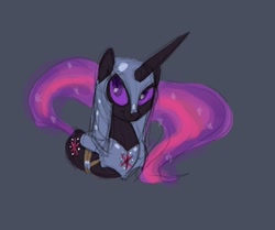 Size: 688x574 | Tagged: safe, artist:carnifex, derpibooru import, nightmare moon, twilight sparkle, oc, armor, elements of discord, looking at you, nightmare twilight, smirk, solo
