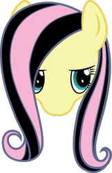 Size: 900x1390 | Tagged: safe, fluttershy, pegasus, pony, emoshy, head, simple background, slayerdarkcross, transparent background, vector