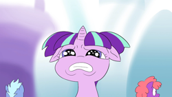 Size: 1366x768 | Tagged: safe, artist:doublewbrothers, screencap, starlight glimmer, pony, thought crimes, animated at source, filly, floppy ears, sad