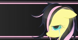 Size: 900x468 | Tagged: safe, fluttershy, pegasus, pony, crying, emoshy, sad, wallpaper