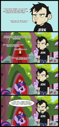 Size: 594x1280 | Tagged: safe, artist:mixermike622, derpibooru import, twilight sparkle, human, comic, dan, dan vs, dan vs fim