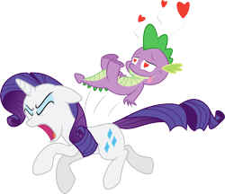 Size: 3000x2587 | Tagged: safe, artist:sulyo, rarity, spike, dragon, pony, unicorn, heart, rodeo