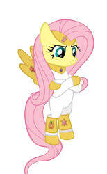 Size: 701x1140 | Tagged: dead source, safe, artist:doctorxfizzle, fluttershy, pegasus, pony, armor, clothes, female, mare, simple background, solo, transparent background