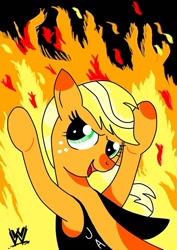 Size: 620x877 | Tagged: safe, artist:shinkuma, applejack, earth pony, pony, crossover, stone cold steve austin, wwe