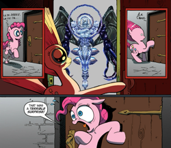 Size: 945x821 | Tagged: safe, idw, pinkie pie, earth pony, pony, exploitable meme, final fantasy, final fantasy ix, meme, necron, obligatory pony, surprise door