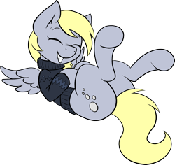 Size: 2460x2320 | Tagged: safe, artist:joey darkmeat, artist:pozdn9k, derpy hooves, pegasus, pony, clothes, female, hooves, mare, plot, simple background, solo, sweater, transparent background, vector