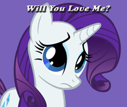 Size: 971x823 | Tagged: safe, rarity, pony, unicorn, caption, female, horn, mare, white coat