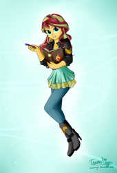 Size: 1024x1502 | Tagged: dead source, safe, artist:teammagix, sunset shimmer, equestria girls, journey book, solo