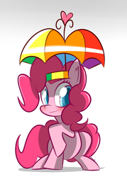 Size: 1000x1400 | Tagged: safe, artist:kty159, pinkie pie, earth pony, pony, hat, solo, umbrella hat