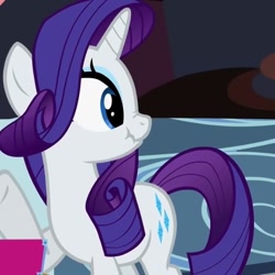 Size: 640x640 | Tagged: safe, screencap, rarity, pony, unicorn, sweet and elite, female, horn, mare, scrunchy face, solo