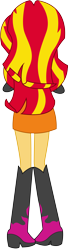 Size: 1988x7300 | Tagged: safe, artist:illumnious, sunset shimmer, equestria girls, .ai available, absurd resolution, back, clothes, leather jacket, rear view, simple background, skirt, solo, transparent background, vector