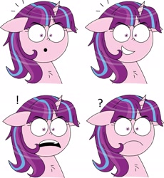 Size: 1980x2154 | Tagged: safe, artist:pinkamena-chan, starlight glimmer, pony, unicorn, expressions, simple background, solo, white background