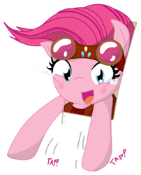 Size: 800x988 | Tagged: safe, artist:adamssketches, pinkie pie, earth pony, pony, colored, goggles, steampunk