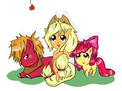 Size: 1000x748 | Tagged: safe, artist:autodi, apple bloom, applejack, big macintosh, earth pony, pony, apple siblings, male, stallion