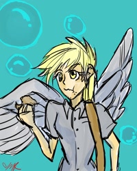 Size: 1280x1600 | Tagged: artist needed, safe, derpy hooves, 30 minute art challenge, humanized, winged humanization