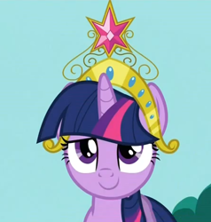 Size: 445x468 | Tagged: safe, derpibooru import, screencap, twilight sparkle, keep calm and flutter on, big crown thingy, element of magic, solo