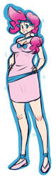 Size: 1176x3732 | Tagged: safe, artist:slipe, pinkie pie, human, clothes, female, humanized, pink hair