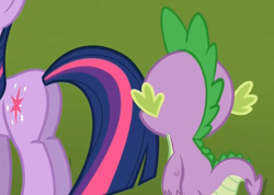 Size: 471x336 | Tagged: safe, derpibooru import, screencap, spike, twilight sparkle, dragon, keep calm and flutter on, out of context, plot