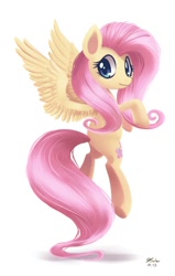 Size: 800x1254 | Tagged: safe, artist:solar-slash, fluttershy, pegasus, pony, female, mare, pink mane, solo, yellow coat