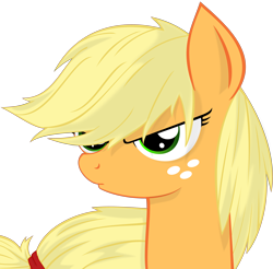 Size: 6500x6395 | Tagged: safe, artist:godoffury, applejack, earth pony, pony, absurd resolution, bust, portrait, serious face, simple background, solo