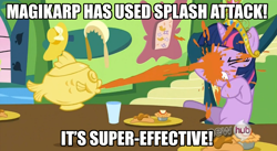 Size: 1024x563 | Tagged: safe, derpibooru import, twilight sparkle, image macro, pokémon, soup, tureen