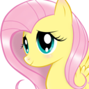 Size: 128x128 | Tagged: source needed, safe, fluttershy, pegasus, pony, female, mare, pink mane, yellow coat