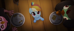 Size: 1280x540 | Tagged: safe, derpibooru import, screencap, lix spittle, murdock, rainbow dash, pegasus, pony, my little pony: the movie, looking up, parrot pirates, pirate