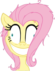 Size: 930x1200 | Tagged: safe, artist:colossalstinker, fluttershy, pegasus, pony, insanity, psycho, simple background, solo, transparent background, vector