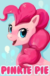 Size: 540x810 | Tagged: safe, artist:orcaowl, pinkie pie, earth pony, pony, bust, cute, diapinkes, female, mare, open mouth, portrait, solo