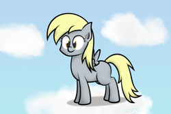 Size: 1200x800 | Tagged: safe, artist:parttimebrony, derpy hooves, pegasus, pony, cloud, cloudy, female, mare