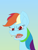 Size: 774x1032 | Tagged: safe, artist:fox-element-of-greed, derpibooru import, rainbow dash, pegasus, pony, fangs, solo