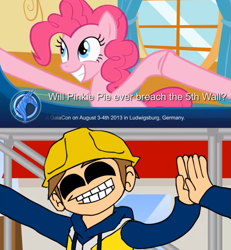 Size: 1275x1382 | Tagged: safe, pinkie pie, earth pony, pony, comparison, eddsworld, fourth wall, tomska